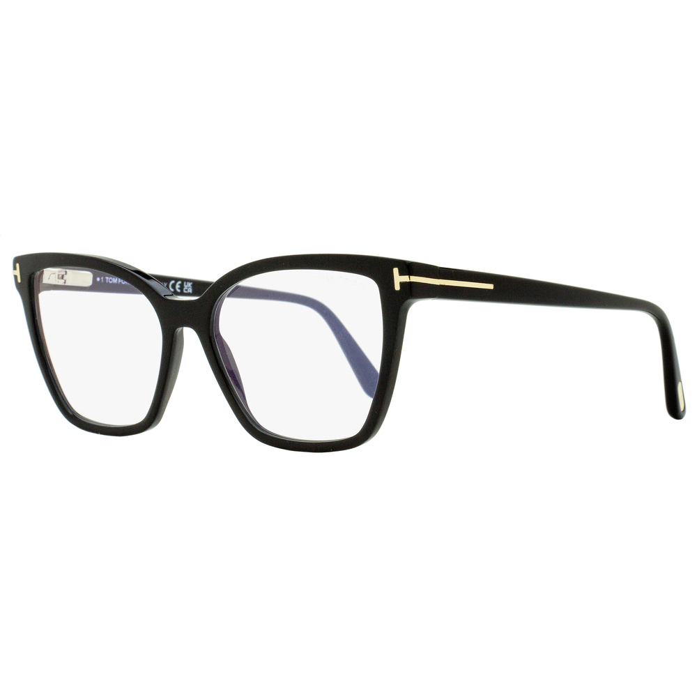 Tom Ford Blue Block Eyeglasses TF5812B 001 Black 53mm FT5812
